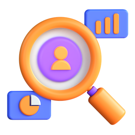 market research 3d icon download in png blend fbx gltf file formats analytics logo data analysis digital marketing pack branding icons 4884462