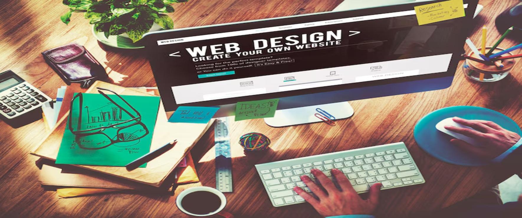 Professional web designer working on a responsive website layout for a local business in Visakhapatnam.