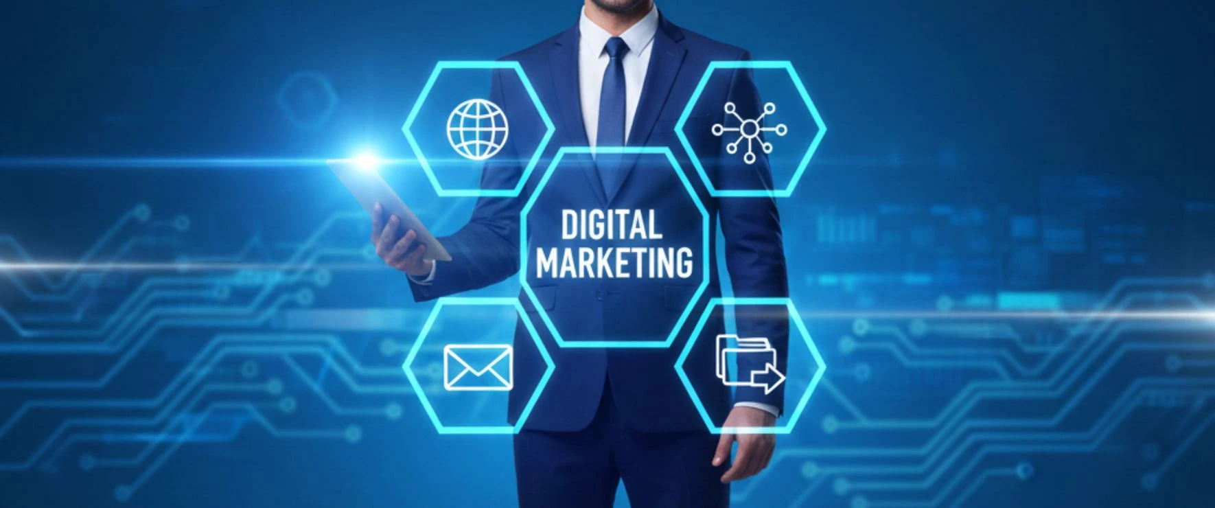 Graph showing digital marketing market size India 2024-2030 growth