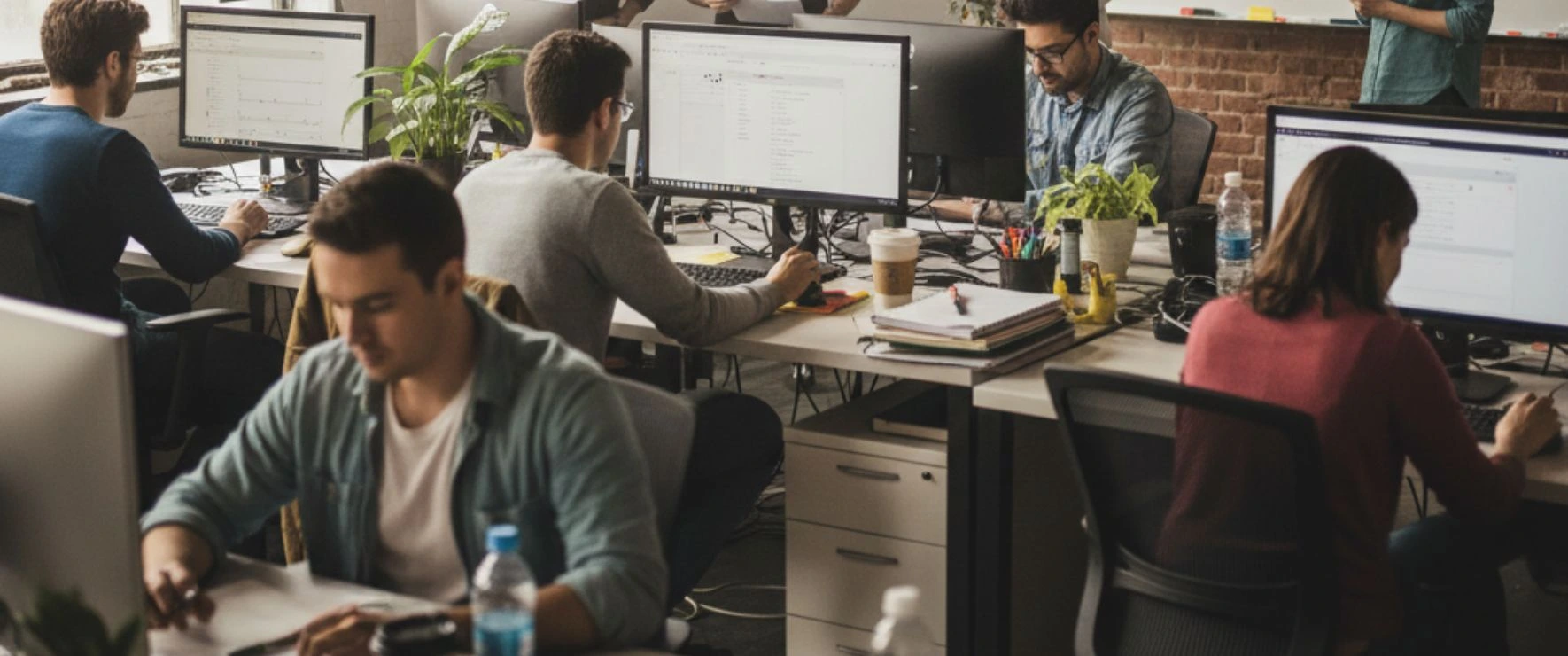 Digital marketing SEO company team analyzing SEO and online marketing strategies